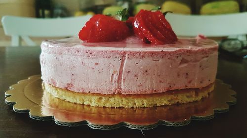 Close-up of cake in plate