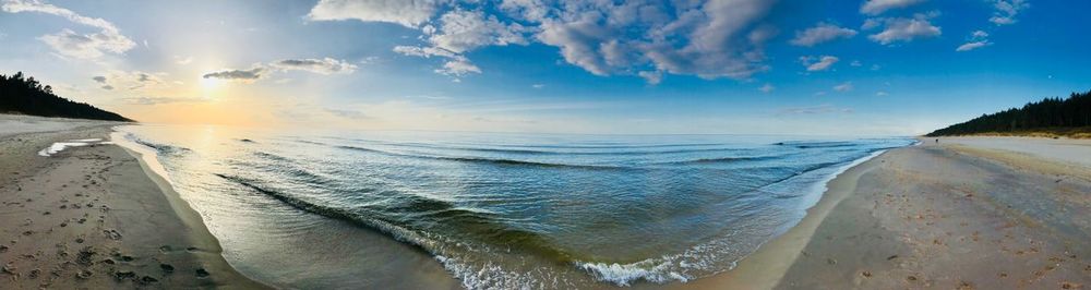 Panoramic view of sea against sky