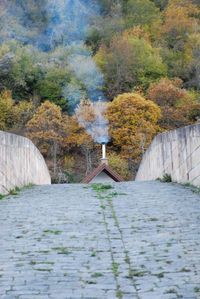 Scenic view of dam