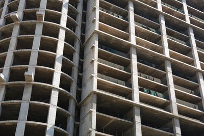 Full frame shot of metallic structure in building