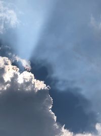 Low angle view of clouds in sky