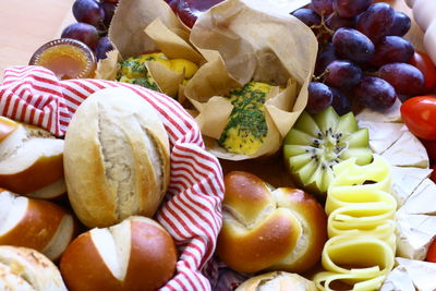 High angle view of fruits