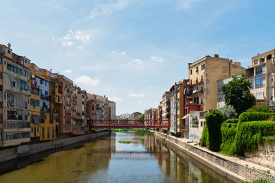 Canal amidst buildings against sky