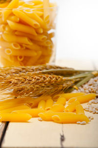 Close-up of pasta on table