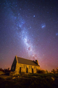 Building against sky at night