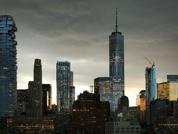 View of skyscrapers in city