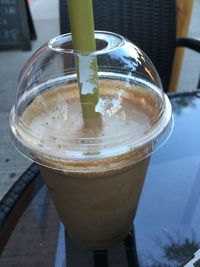 Close-up of drink on table