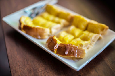 Close-up of food in plate