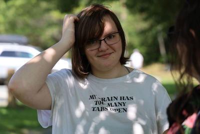 Portrait of a smiling young woman