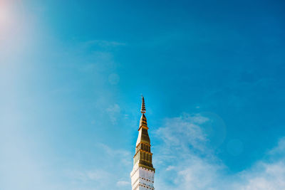 Low angle view of buddhist pagoda