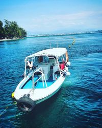 Boats in sea