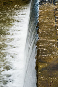 Water splashing in sea