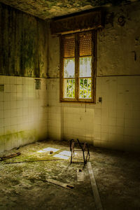 Interior of abandoned building