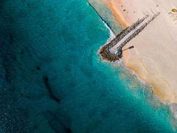 High angle view of swimming pool