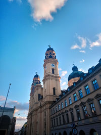 Low angle view of buildings against sky