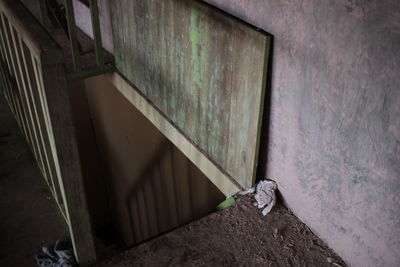 High angle view of old building