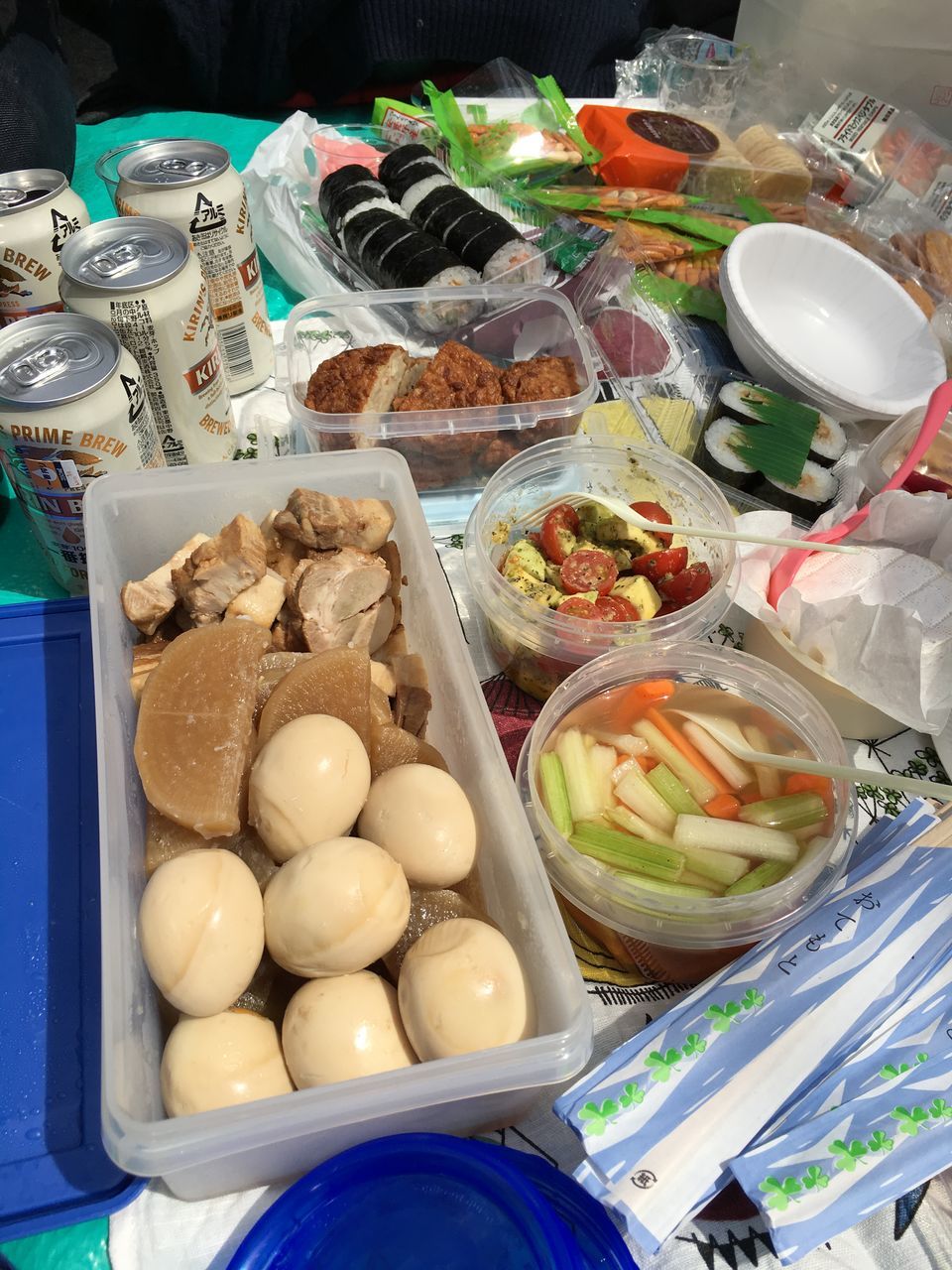 HIGH ANGLE VIEW OF FOOD FOR SALE AT MARKET