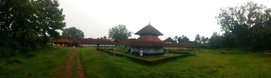 Built structure on grassy field