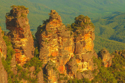 Scenic view of rock formations