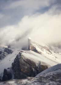 Snow covered mountain against sky