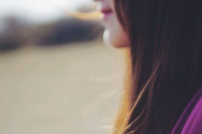 Close-up of a woman