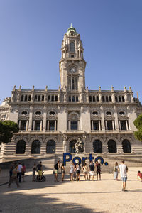 Group of people in front of building