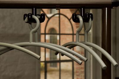 Close-up of metal railing