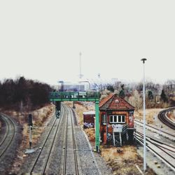 Railroad tracks against sky