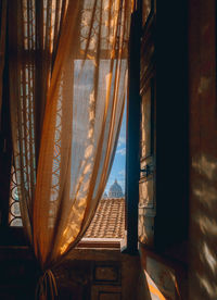 Close-up of window at home