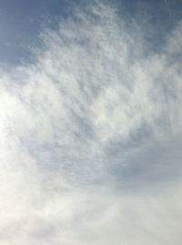 Low angle view of cloudy sky