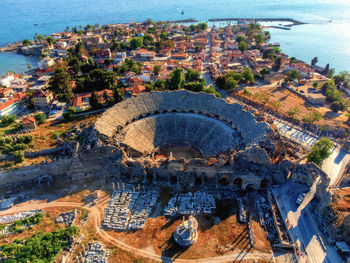 High angle view of beach