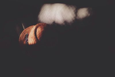 Close-up of fire against black background