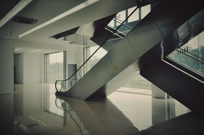 Escalators in empty interior