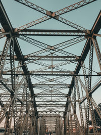 Low angle view of bridge against sky