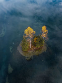 High angle view of sea