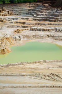 Abstract color sand texture at kaolin mine