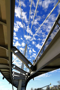 Low angle view of bridge against sky