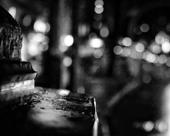 Close-up of illuminated lamp