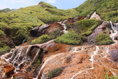 Scenic view of mountain against sky