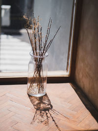 Close-up of glass on table