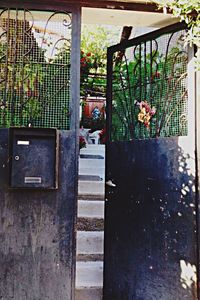 View of closed gate