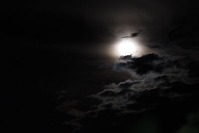 Low angle view of moon in sky