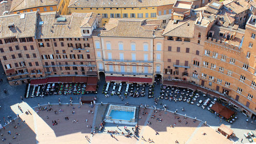 Sienna. piazza del campo high angle view