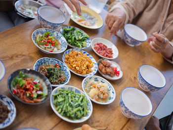 Rice gruel and side dish . concept breakfast thai style