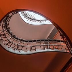 Low angle view of spiral staircase