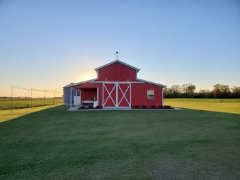 Red barn on the farm