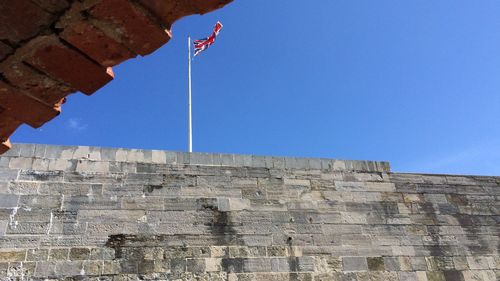 Low angle view of building against clear sky