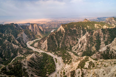 High angle view of valley