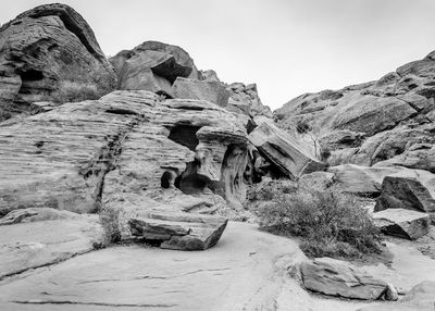 Rock formations on landscape