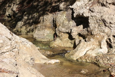 Rock formations in cave